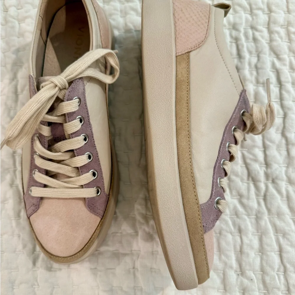 Vionic Women's Beige and Mauve Sneakers - Picture 3 of 6
